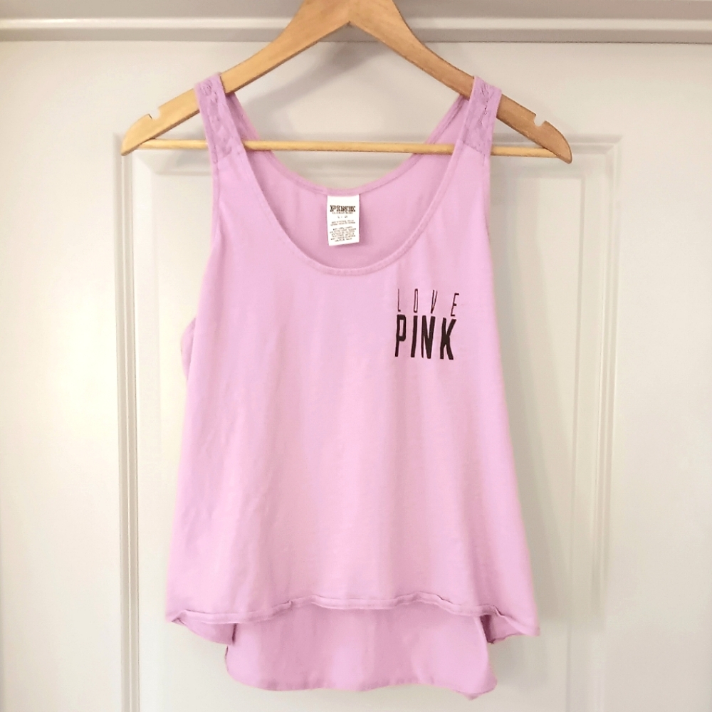 Victoria's Secret PINK Light Pink Tank Top Women's Size Large